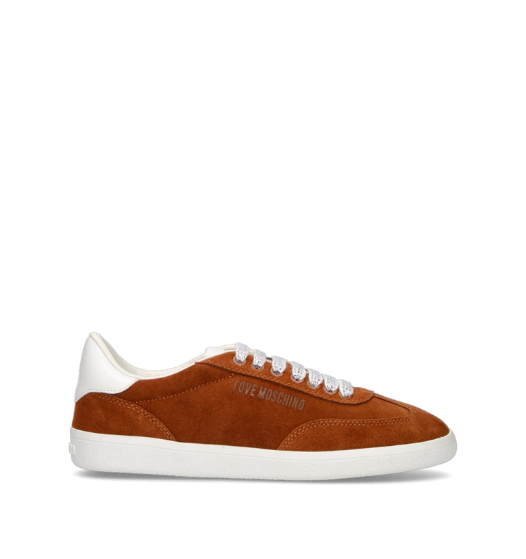 LOVE MOSCHINO Sneaker donna cuoio in suede