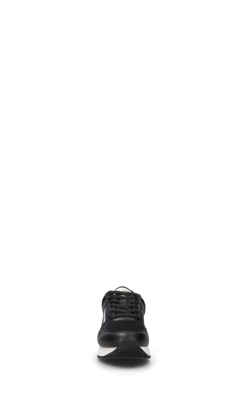 LOVE MOSCHINO Sneaker donna nera/bianca in pelle