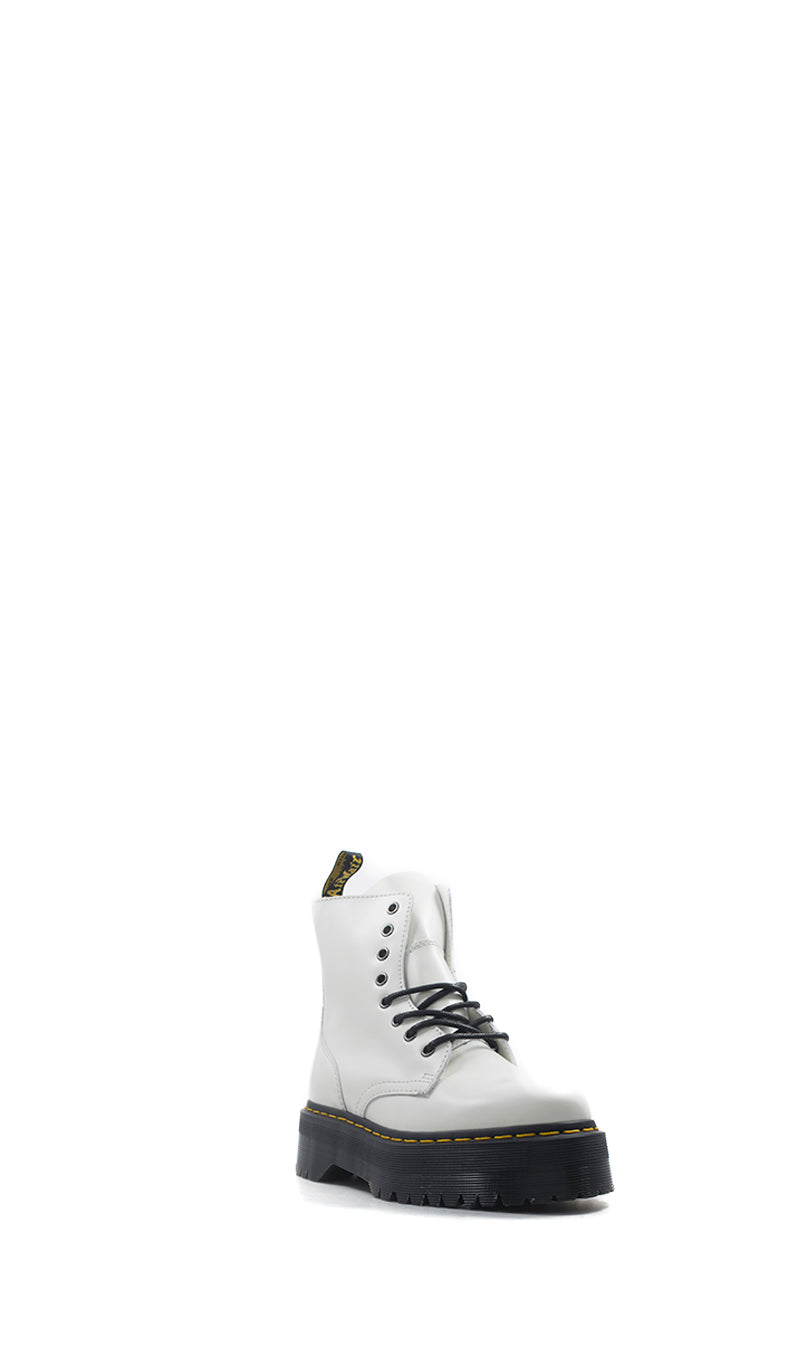 DR. MARTENS Anfibio donna bianco in pelle