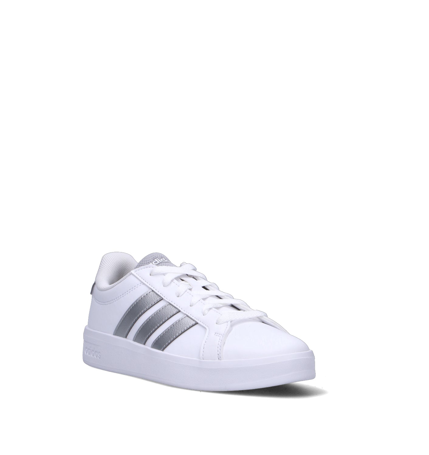 ADIDAS GRAND COURT 3.0 J Sneaker ragazzo bianca/argento