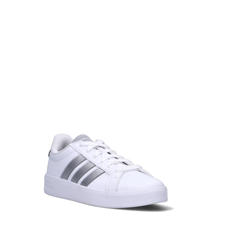 ADIDAS GRAND COURT 3.0 J Sneaker ragazzo bianca/argento