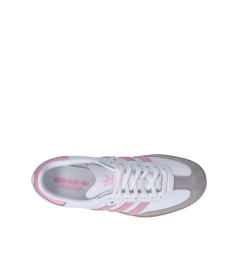 ADIDAS SAMA OG J Sneaker donna bianca/rosa in pelle
