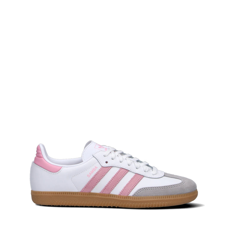 ADIDAS SAMA OG J Sneaker donna bianca/rosa in pelle