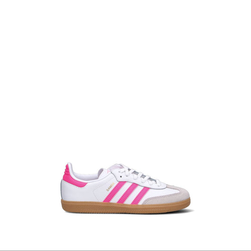 ADIDAS SAMBA OG Sneaker bimba bianca/rosa in pelle
