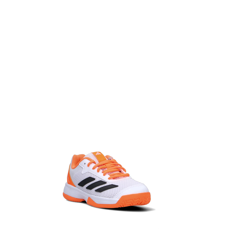 ADIDAS COURTFLASH K Scarpa tennis bimbo bianca/arancio