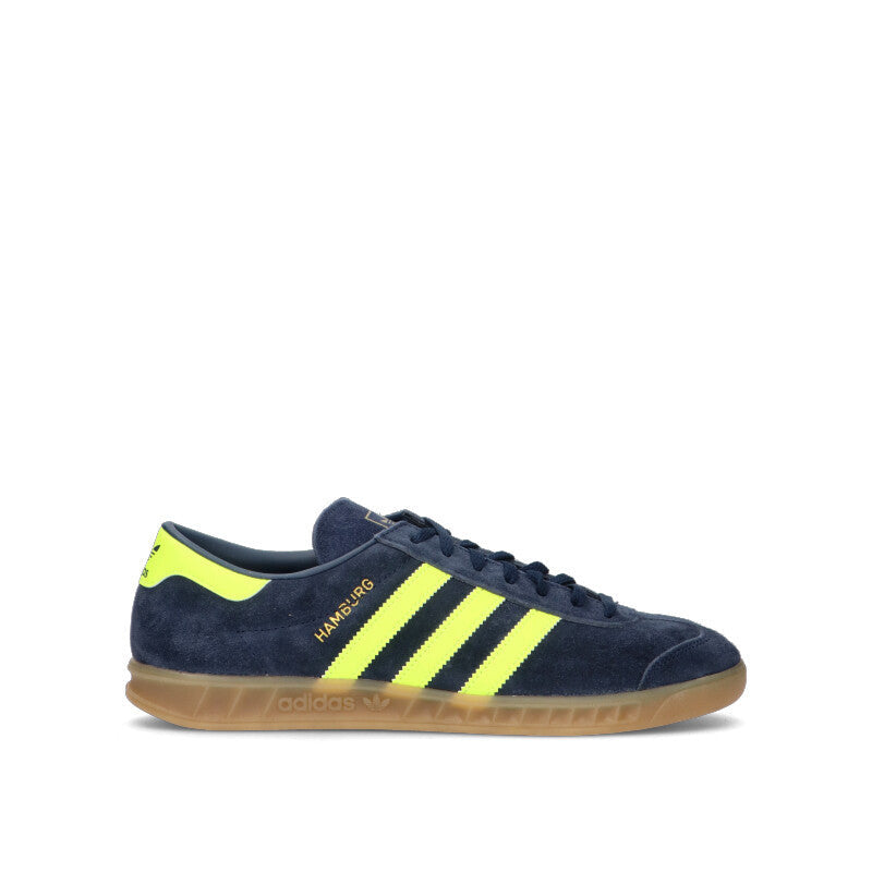 ADIDAS - HAMBURG W Sneaker donna blu/gialla in suede