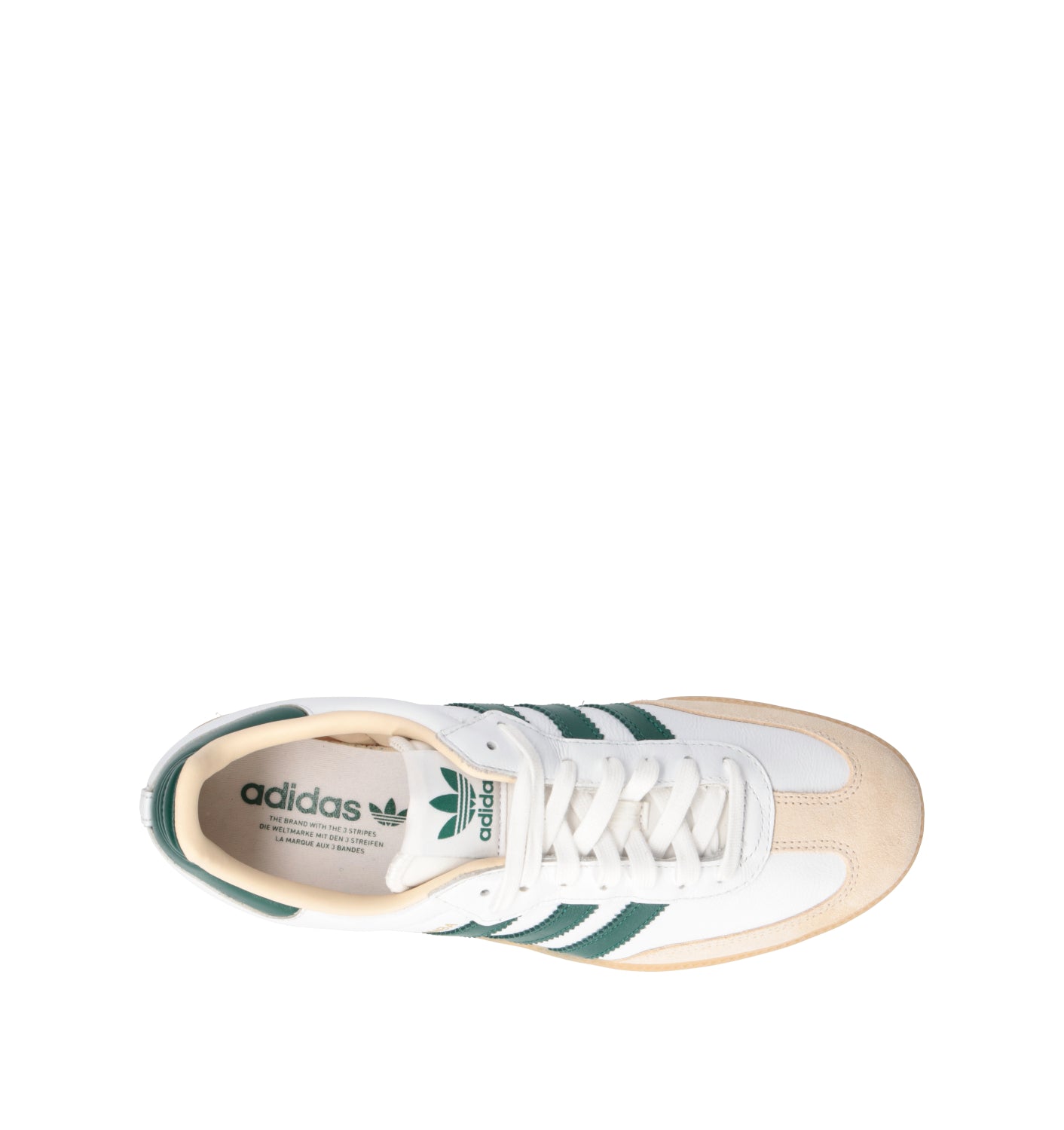 ADIDAS SAMBA Sneaker donna bianca/verde in pelle