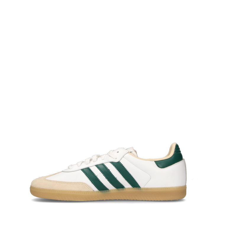 ADIDAS SAMBA Sneaker uomo bianca/verde in pelle