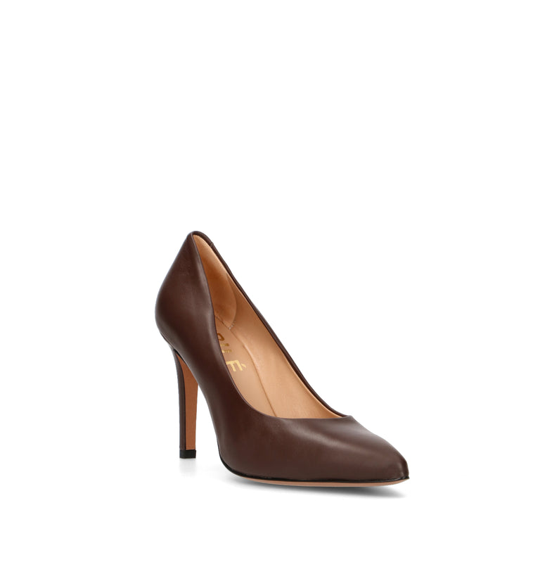 JUBILE' Décolleté donna marrone in pelle
