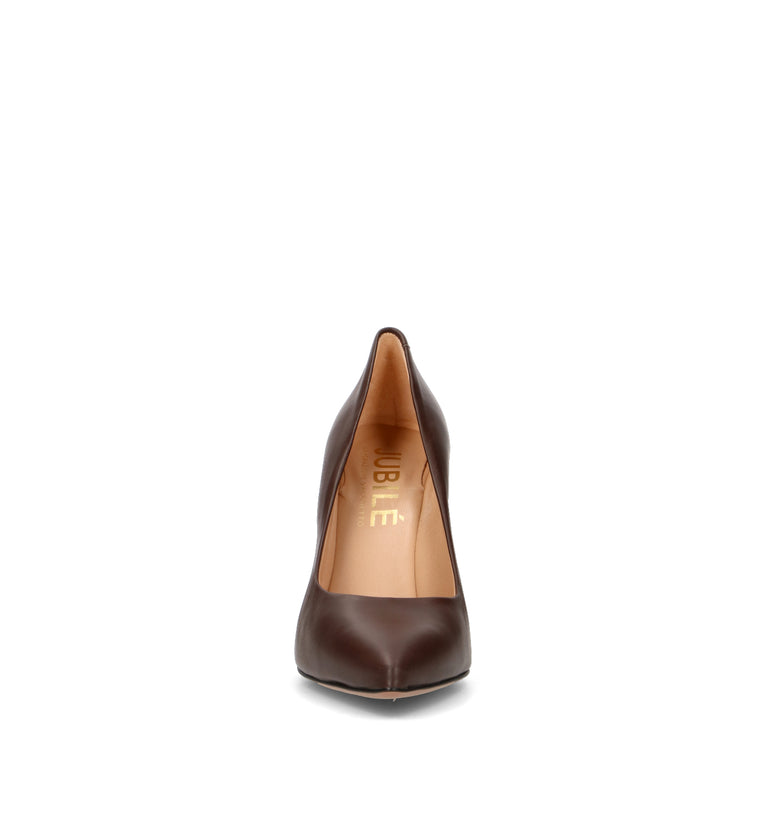 JUBILE' Décolleté donna marrone in pelle