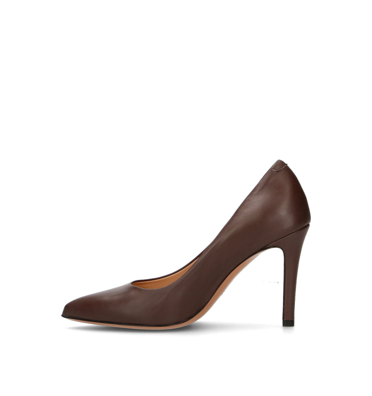 JUBILE' Décolleté donna marrone in pelle