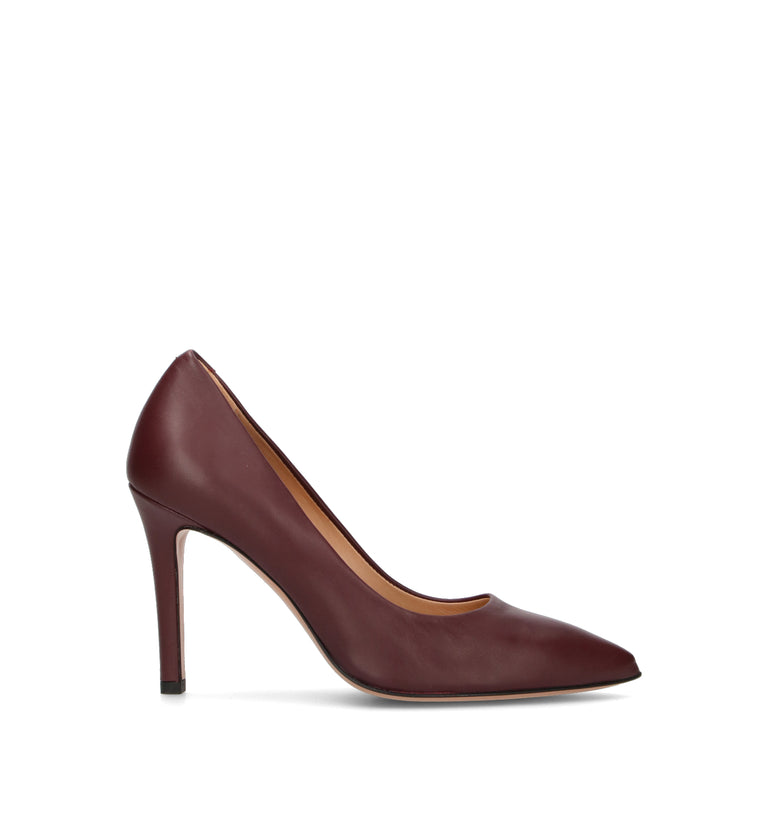 JUBILE' Décolleté donna bordeaux in pelle