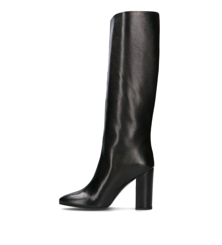 JUBILE' Stivale donna nero in pelle