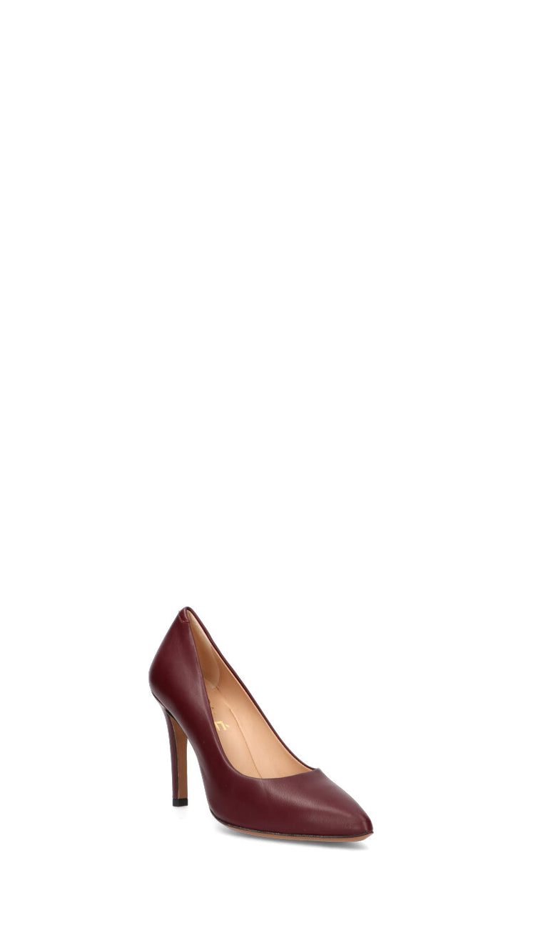 JUBILE' Décolleté donna bordeaux in pelle