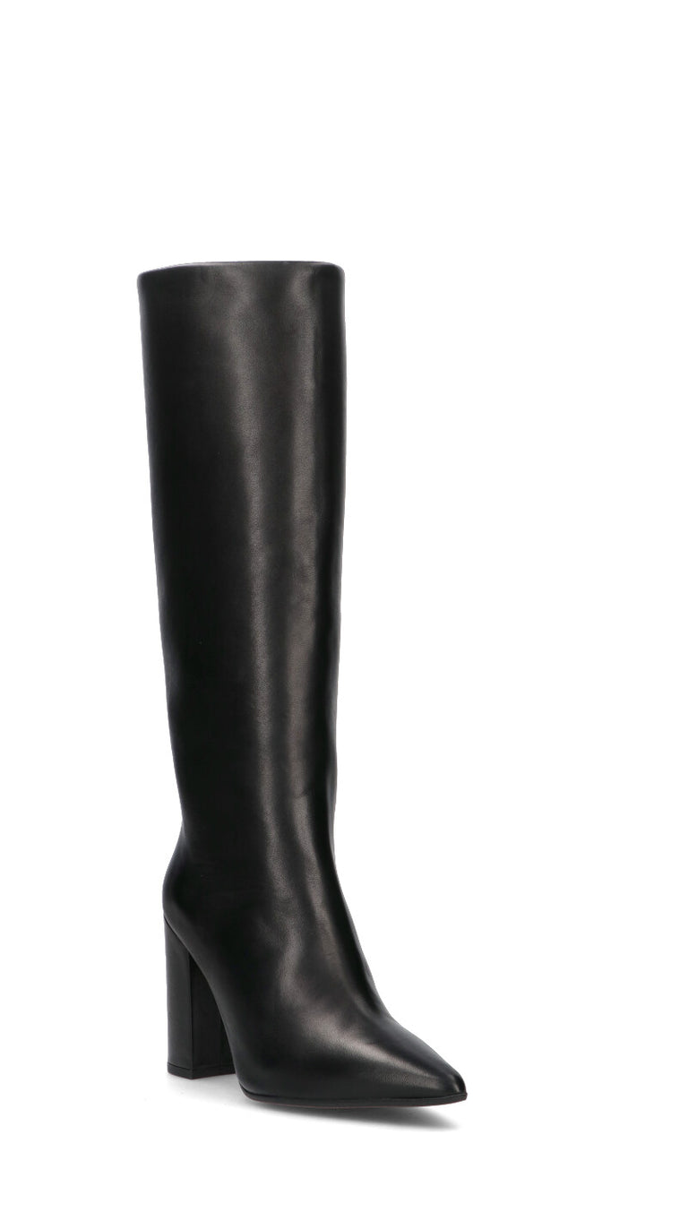 JUBILE' Stivale donna nero in pelle