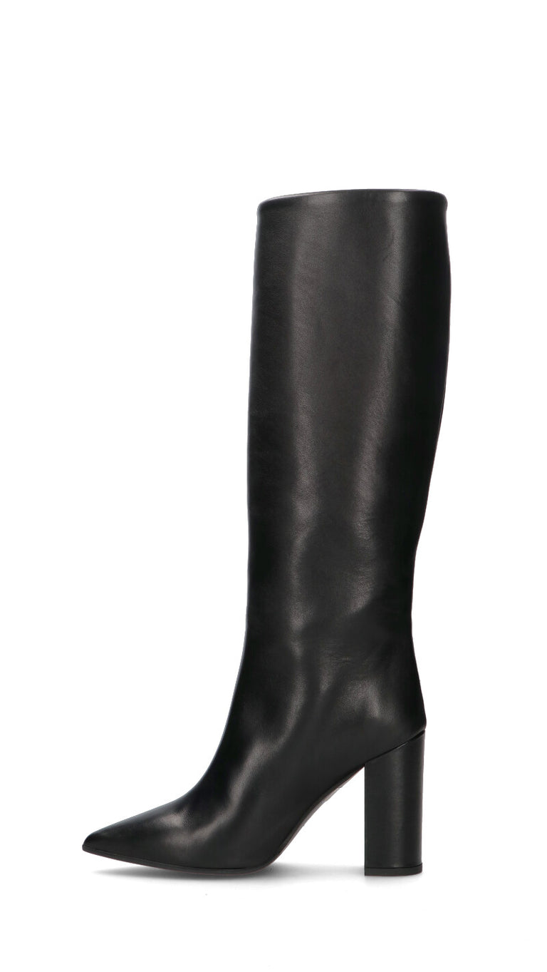 JUBILE' Stivale donna nero in pelle
