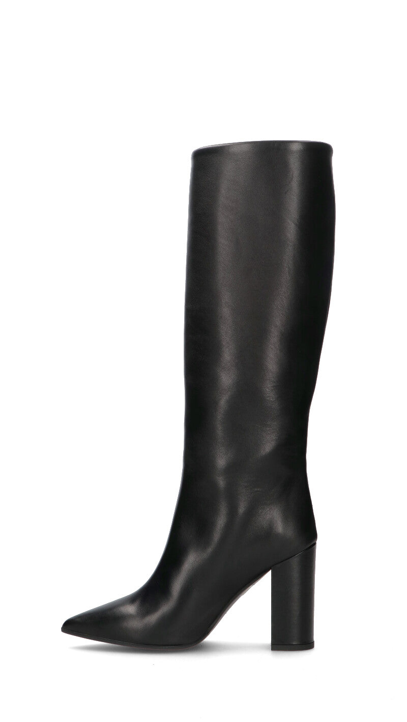 JUBILE' Stivale donna nero in pelle