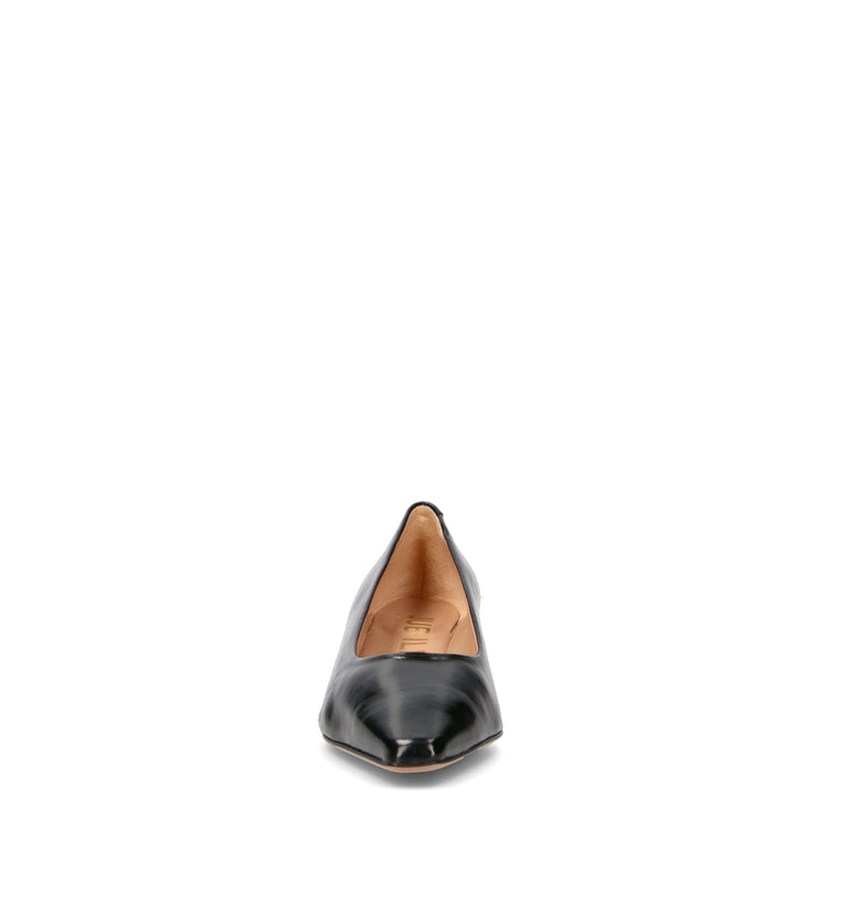 JUBILE' Décolleté donna nero in pelle
