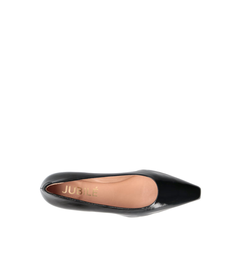 JUBILE' Décolleté donna nero in pelle