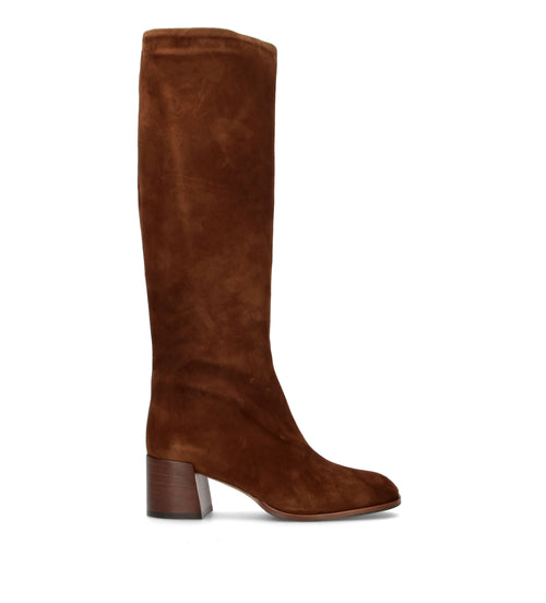 JUBILE' Stivale donna sigaro in suede
