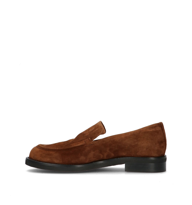 JUBILE' Mocassino donna marrone in suede