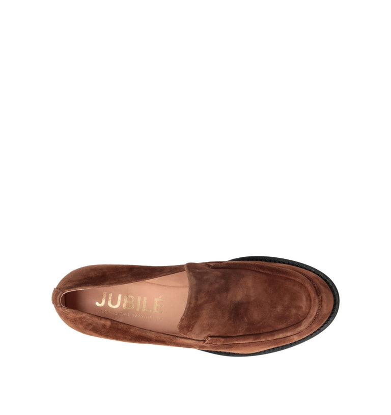 JUBILE' Mocassino donna marrone in suede