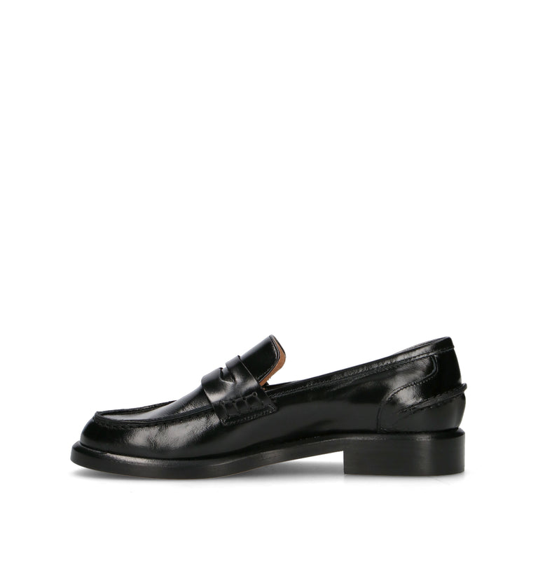 JUBILE' Mocassino donna nero in pelle