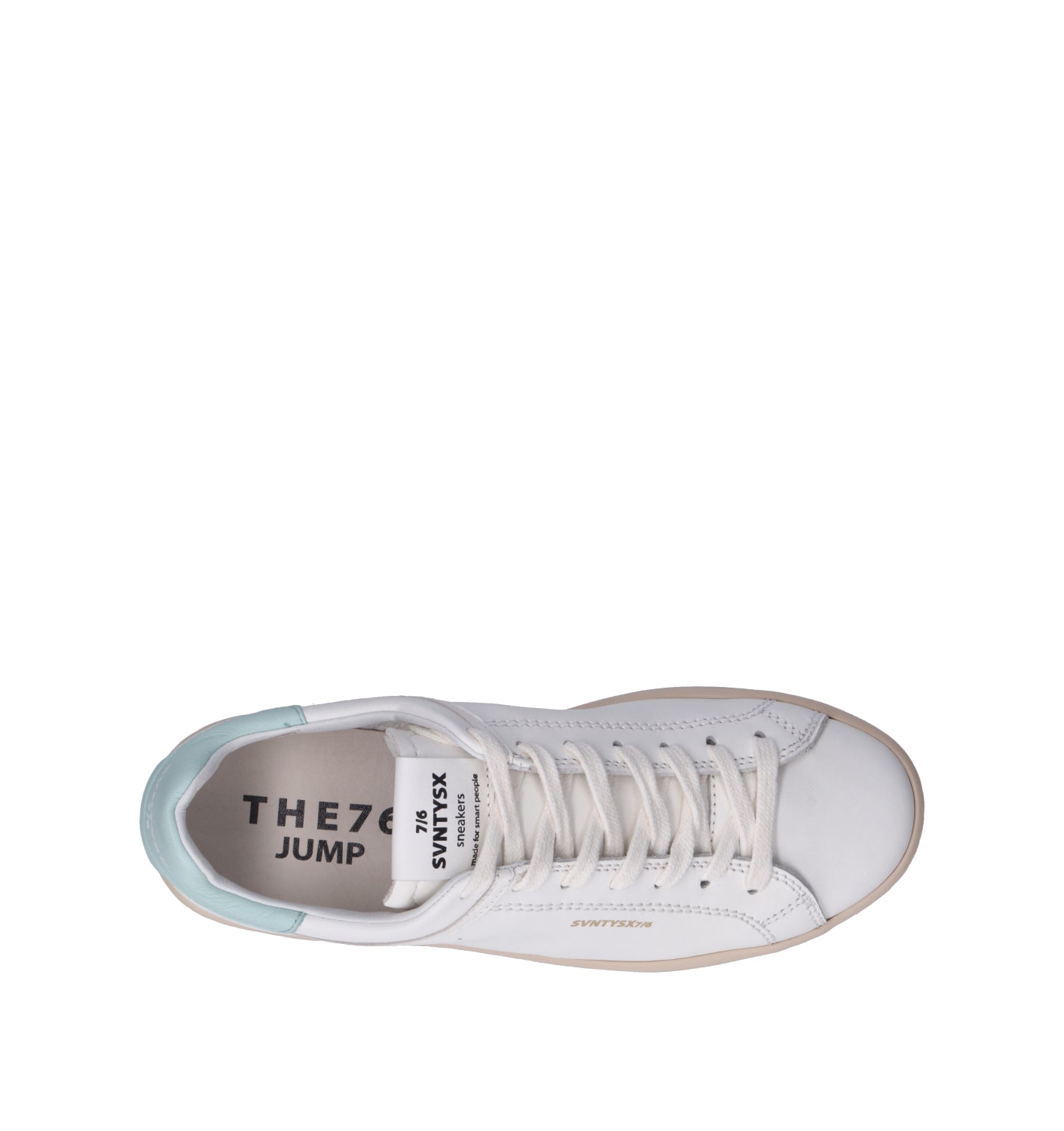 THE76 Sneaker donna bianca/azzurra in pelle