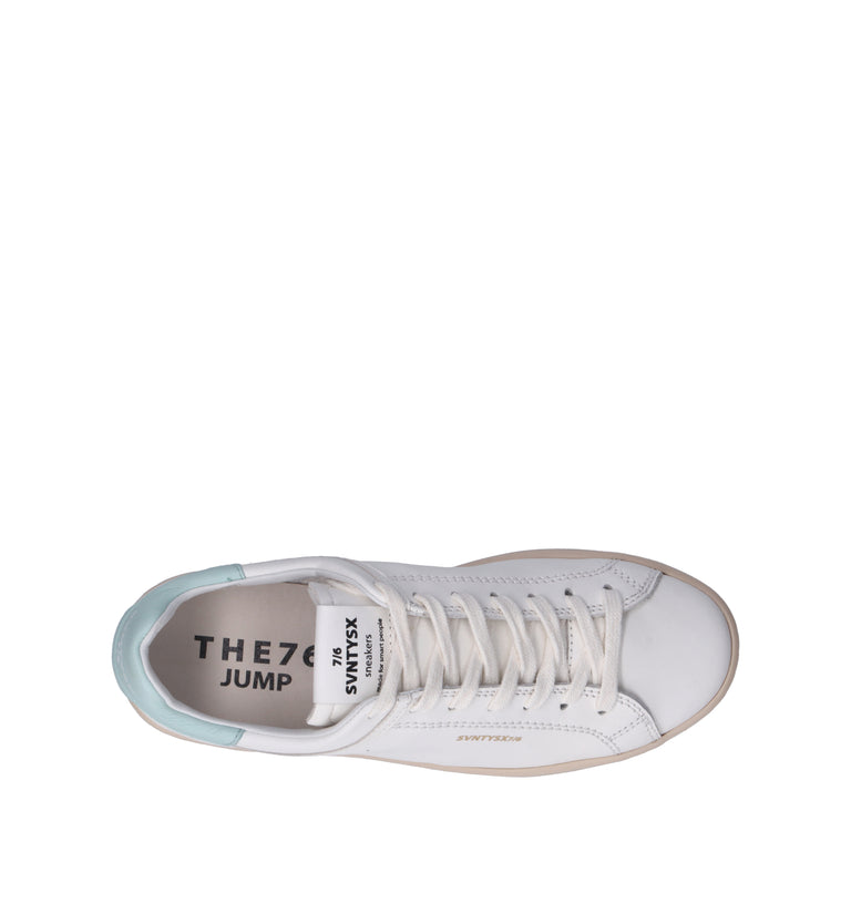 THE76 Sneaker donna bianca/azzurra in pelle