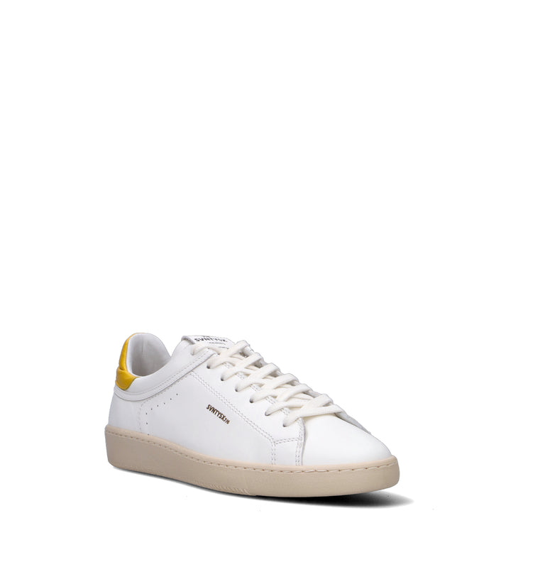 THE76 Sneaker uomo bianca/gialla in pelle