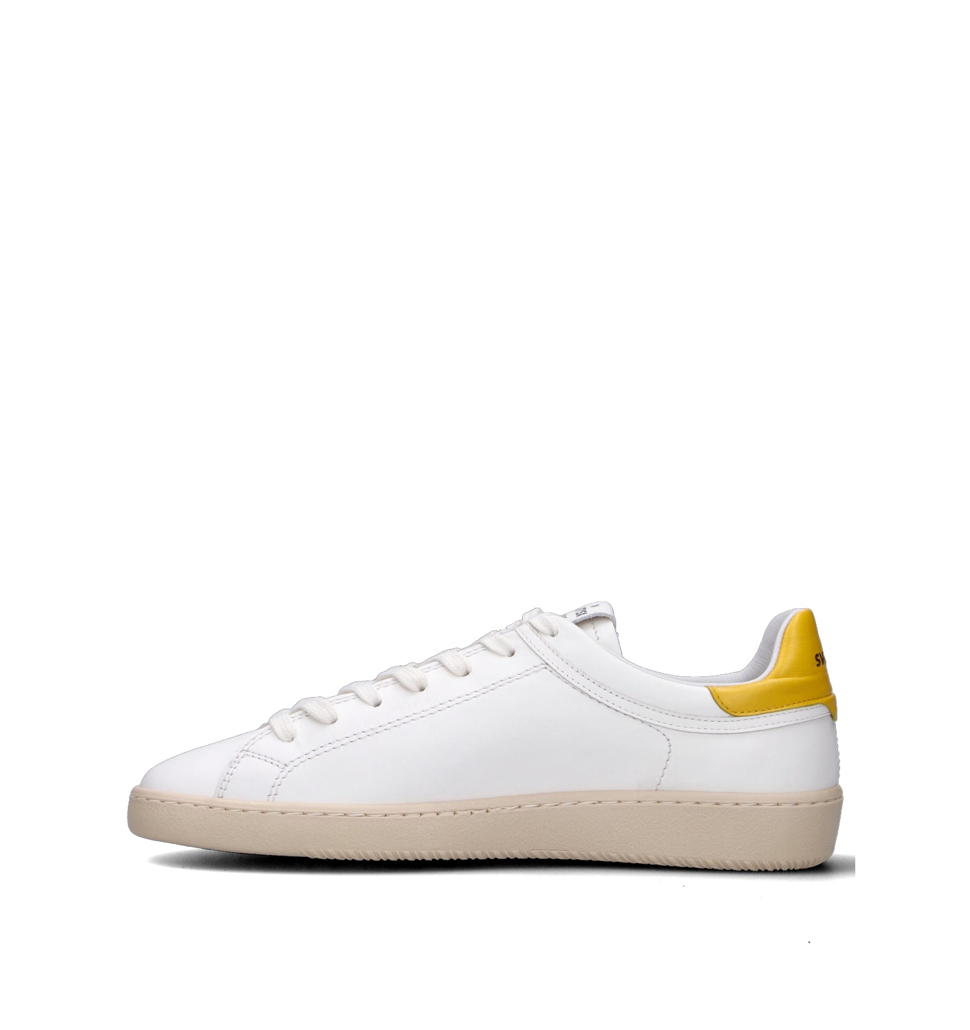 THE76 Sneaker uomo bianca/gialla in pelle