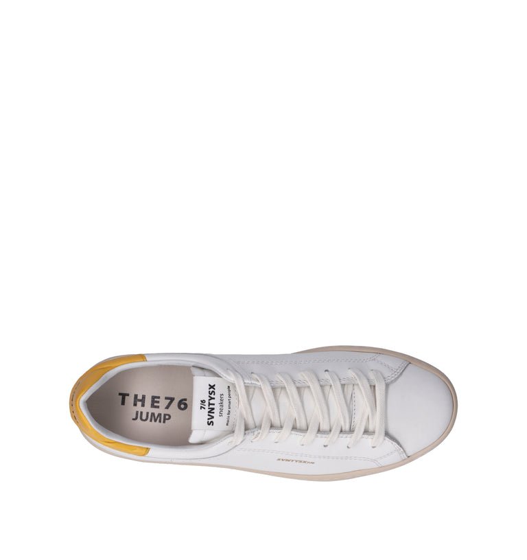 THE76 Sneaker uomo bianca/gialla in pelle