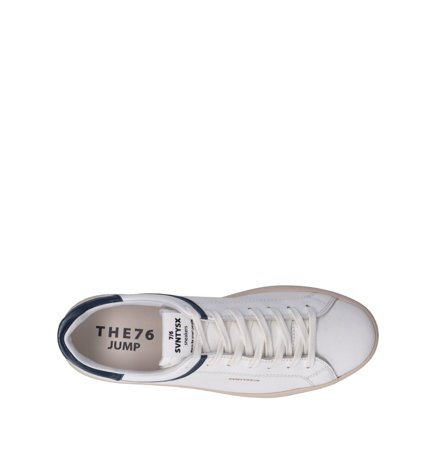 THE76 Sneaker uomo bianca/blu in pelle