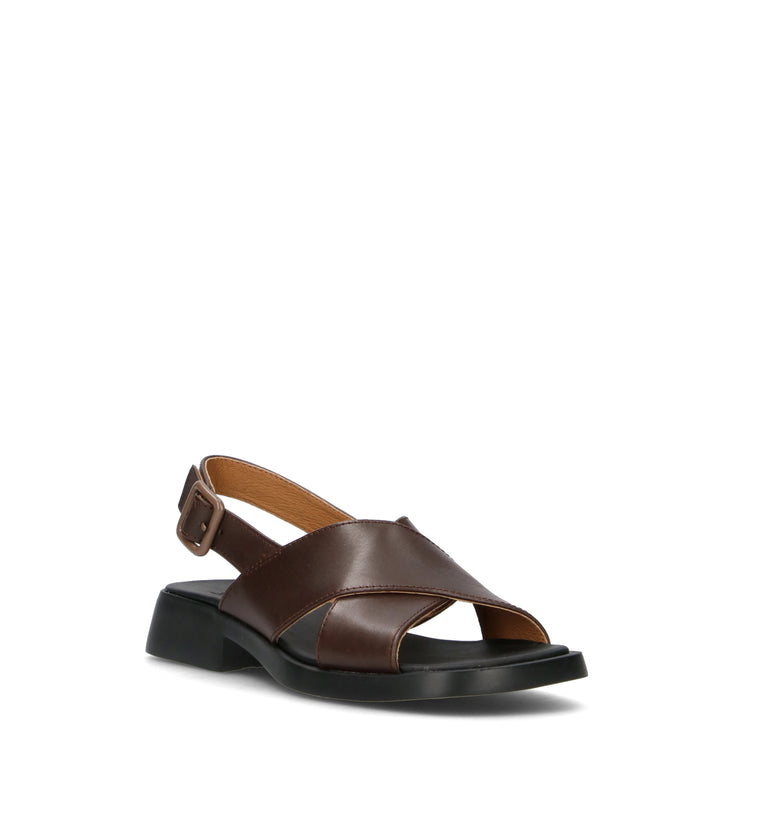 CAMPER Sandalo donna marrone in pelle