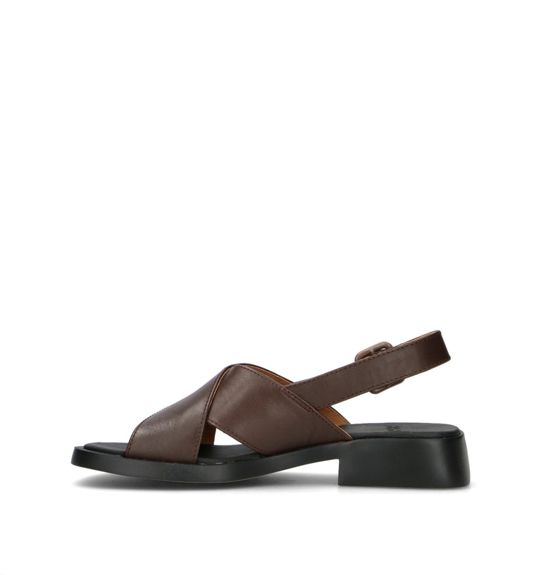 CAMPER Sandalo donna marrone in pelle
