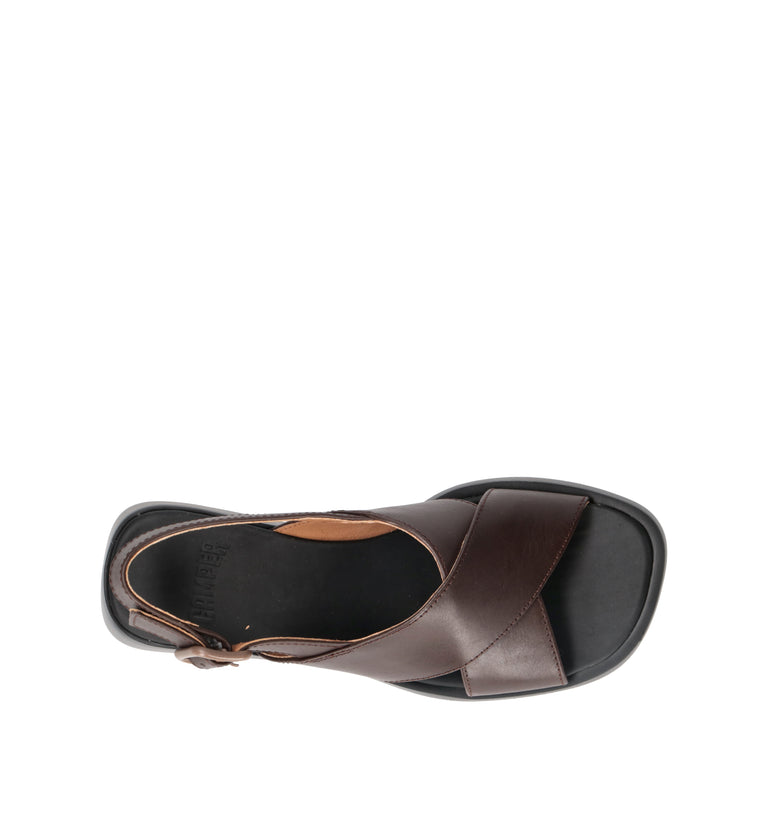 CAMPER Sandalo donna marrone in pelle