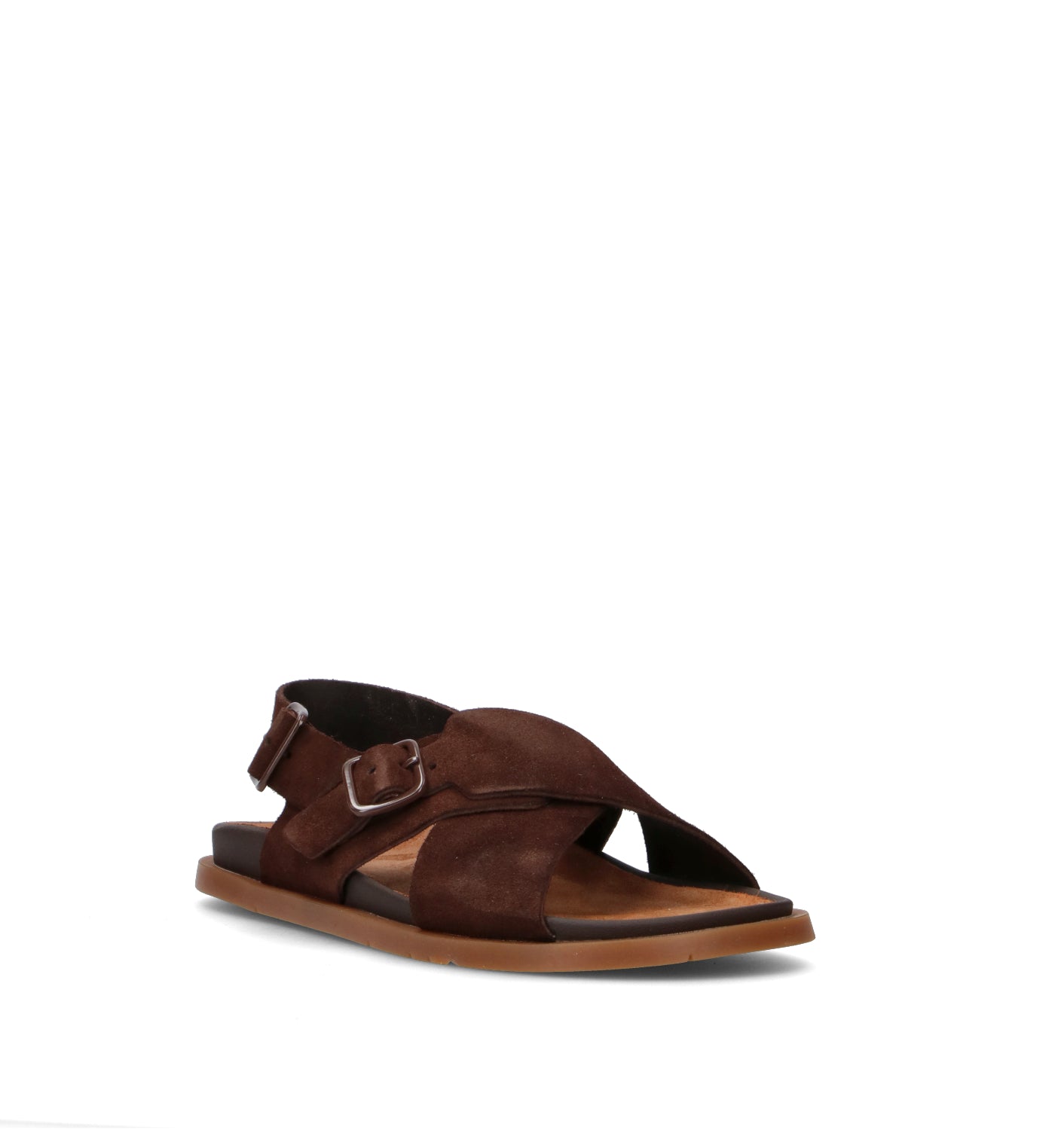 CAMPER Sandalo donna marrone in suede