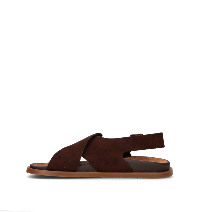 CAMPER Sandalo donna marrone in suede