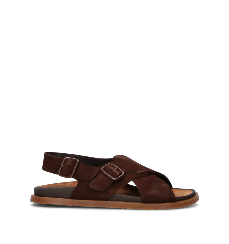 CAMPER Sandalo donna marrone in suede