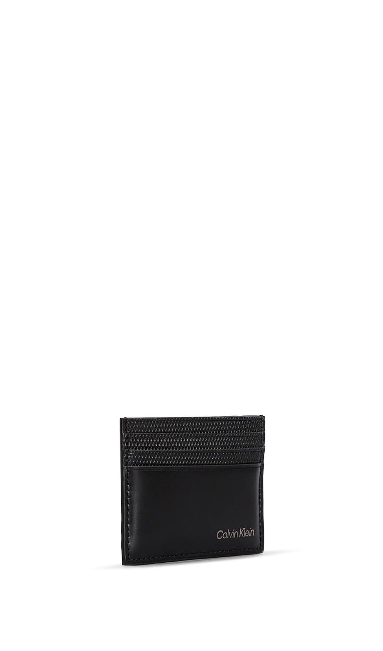 CALVIN KLEIN - Porta carta di credito nera uomo