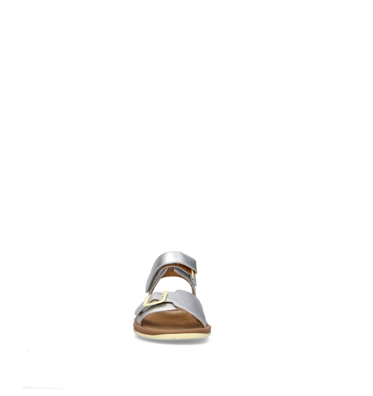 CAMPER Sandalo bimba argento in pelle