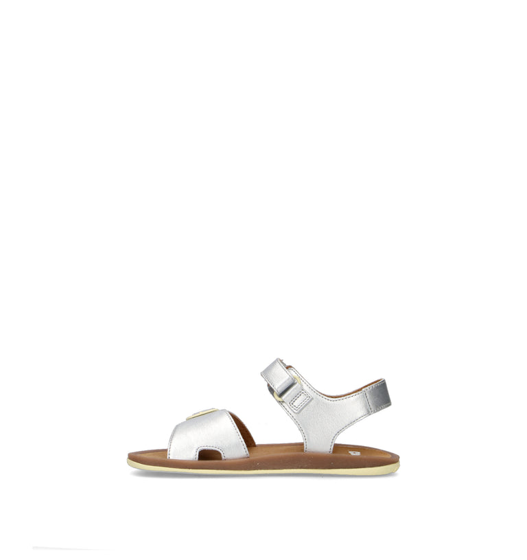 CAMPER Sandalo bimba argento in pelle