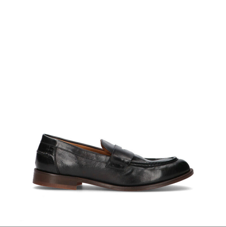 TON GOUT Mocassino uomo nero in pelle