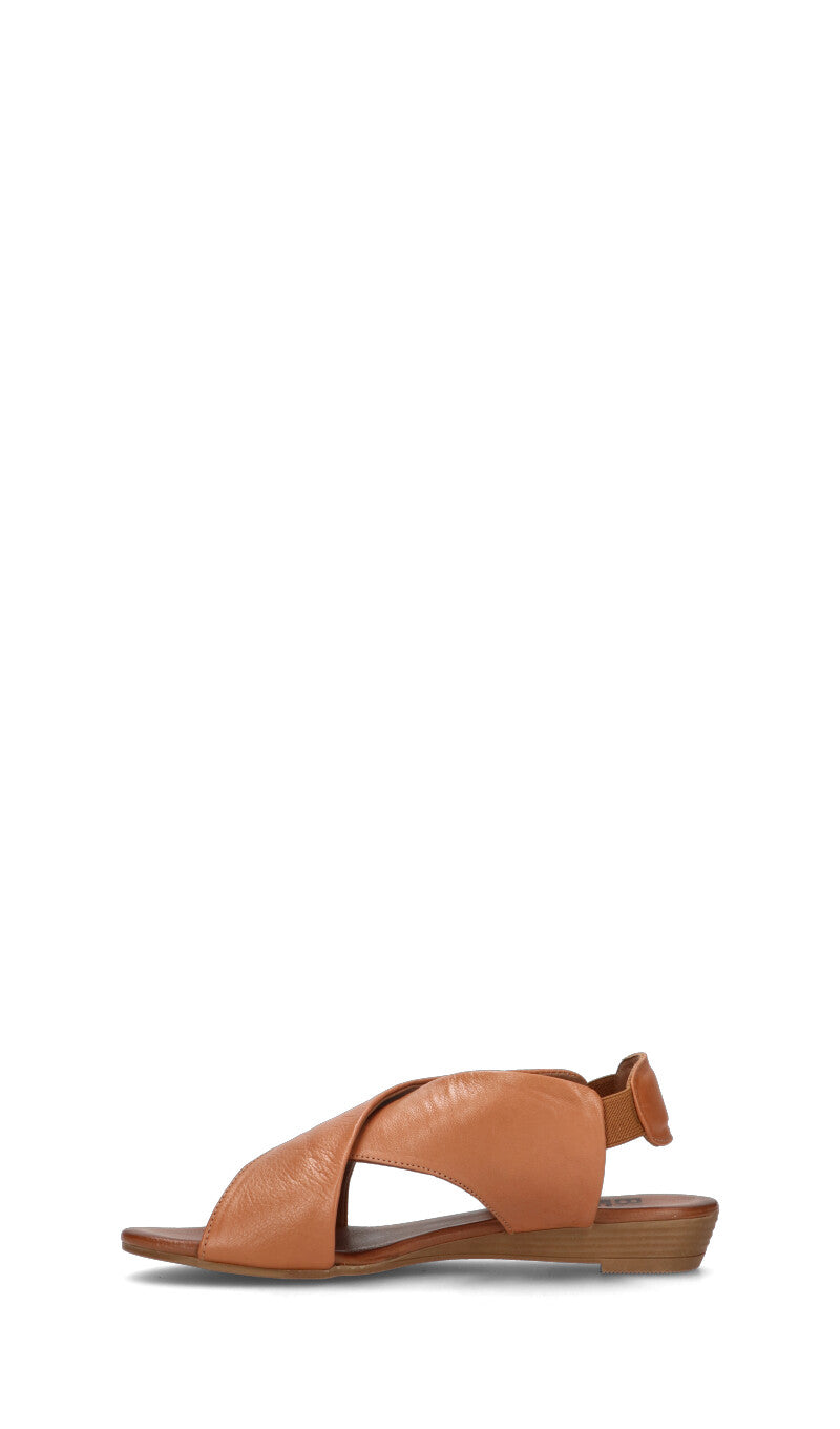 BUENO Sandalo donna marrone in pelle