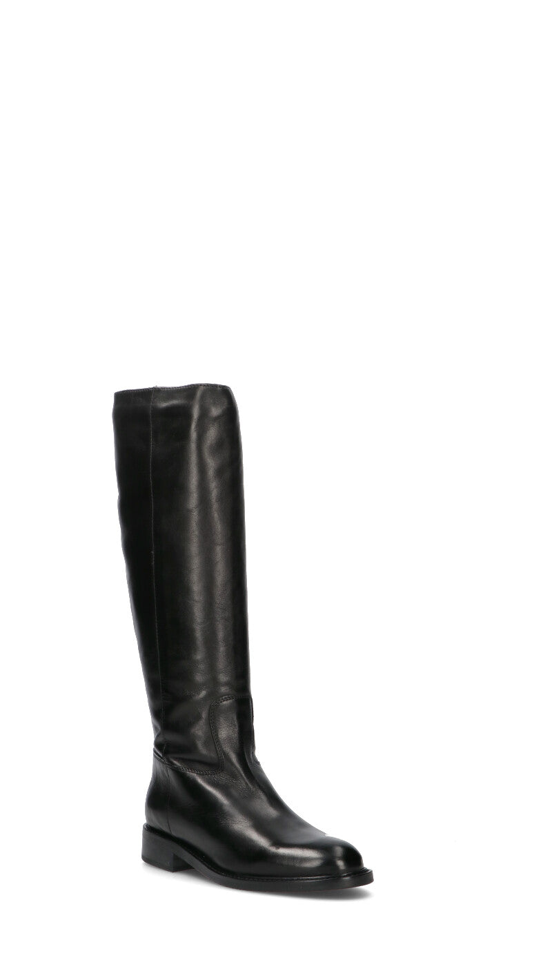 FRICKY Stivale donna nero in pelle