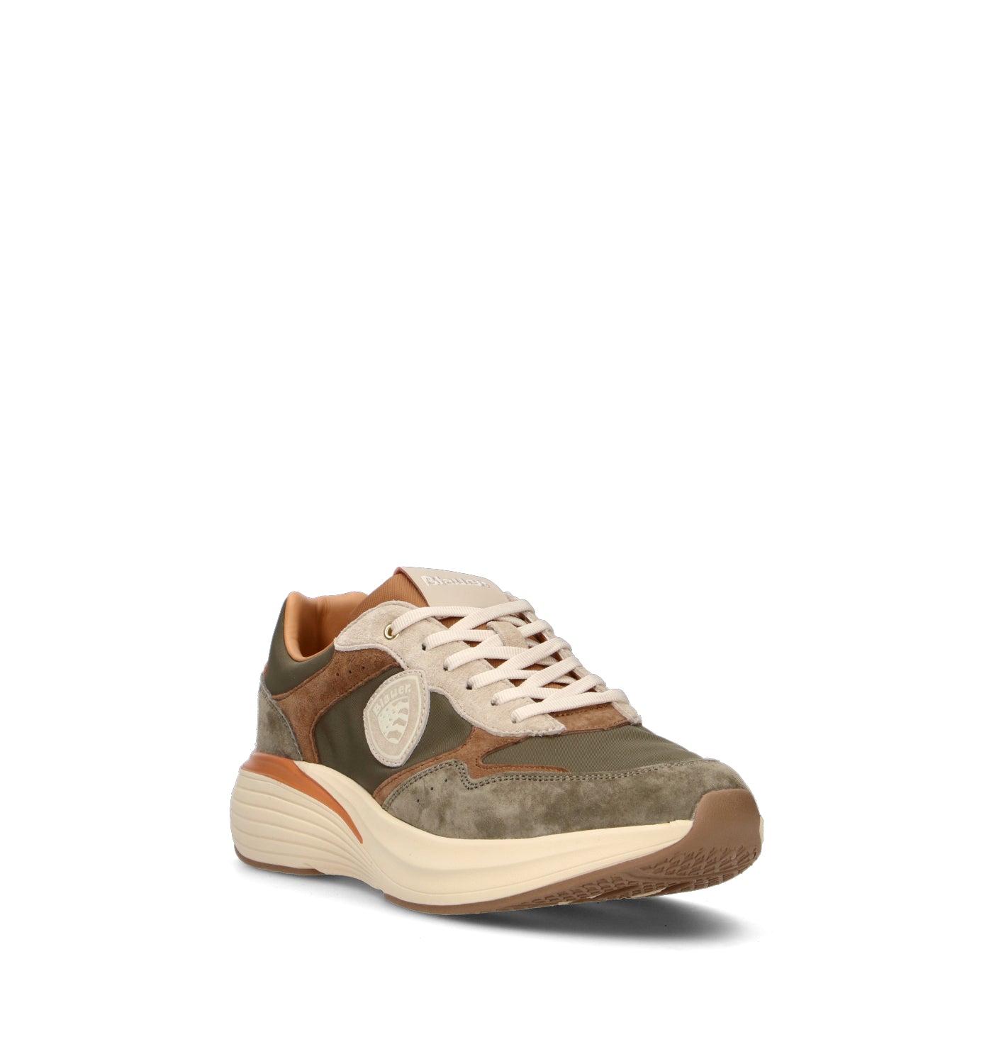 BLAUER Sneaker uomo militare/marrone