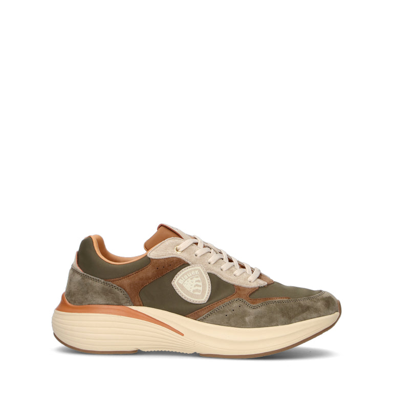 BLAUER Sneaker uomo militare/marrone