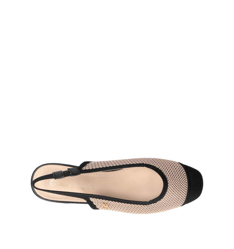 LAURA BIAGIOTTI Slingback donna beige/nera