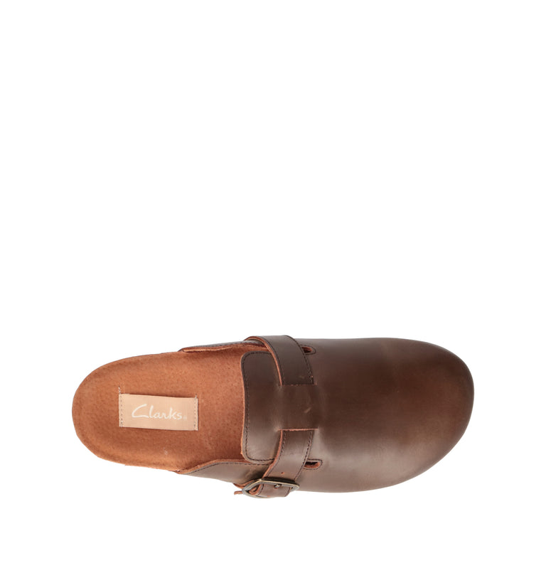 CLARKS Ciabatta donna marrone in pelle