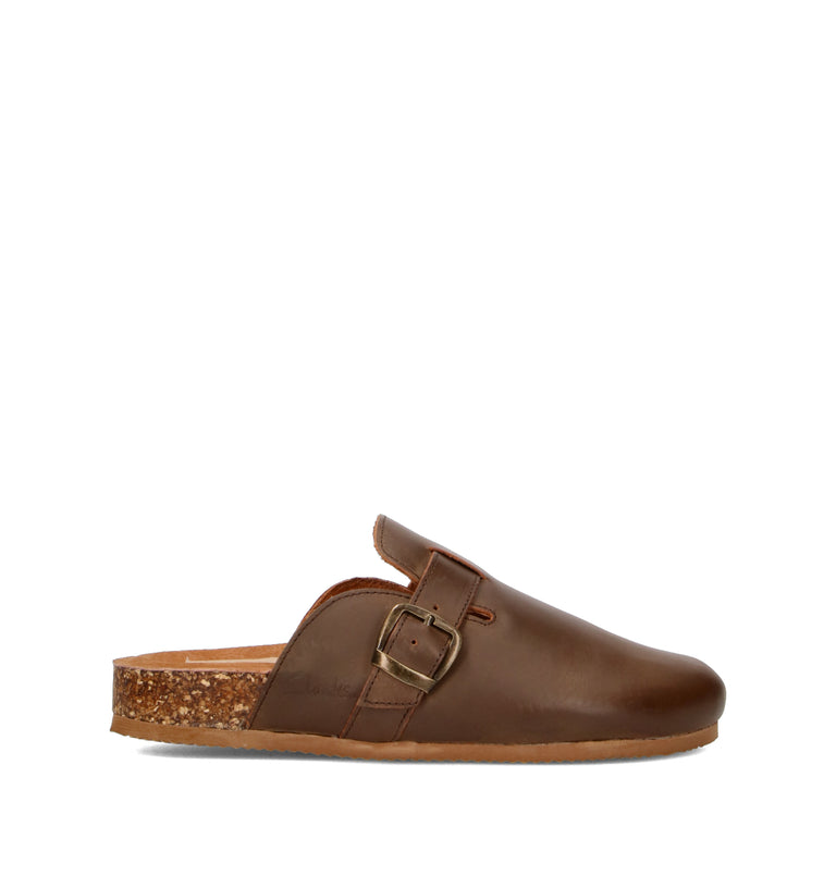 CLARKS Ciabatta donna marrone in pelle